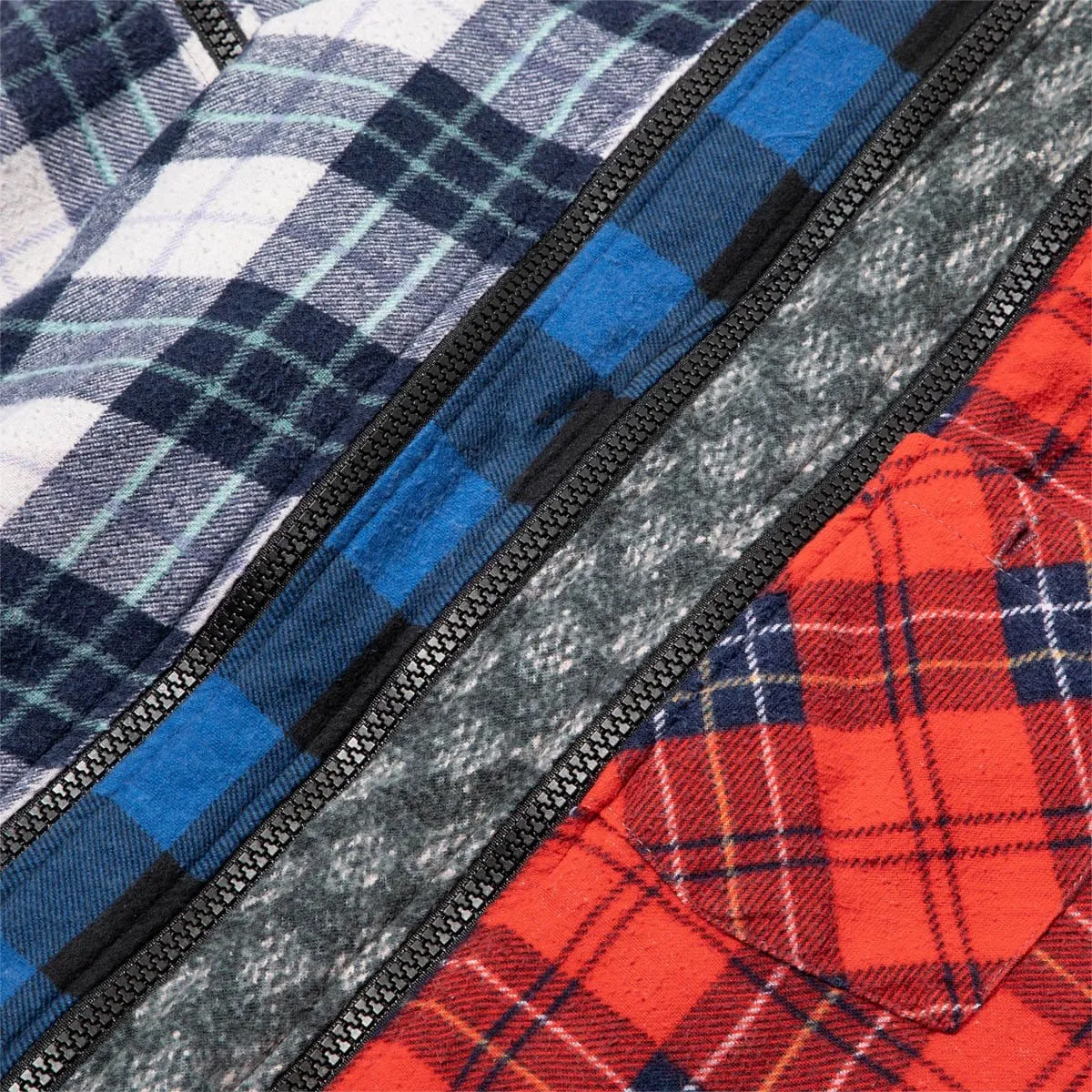 7 CUTS ZIPPED WIDE FLANNEL SHIRT SS21 9