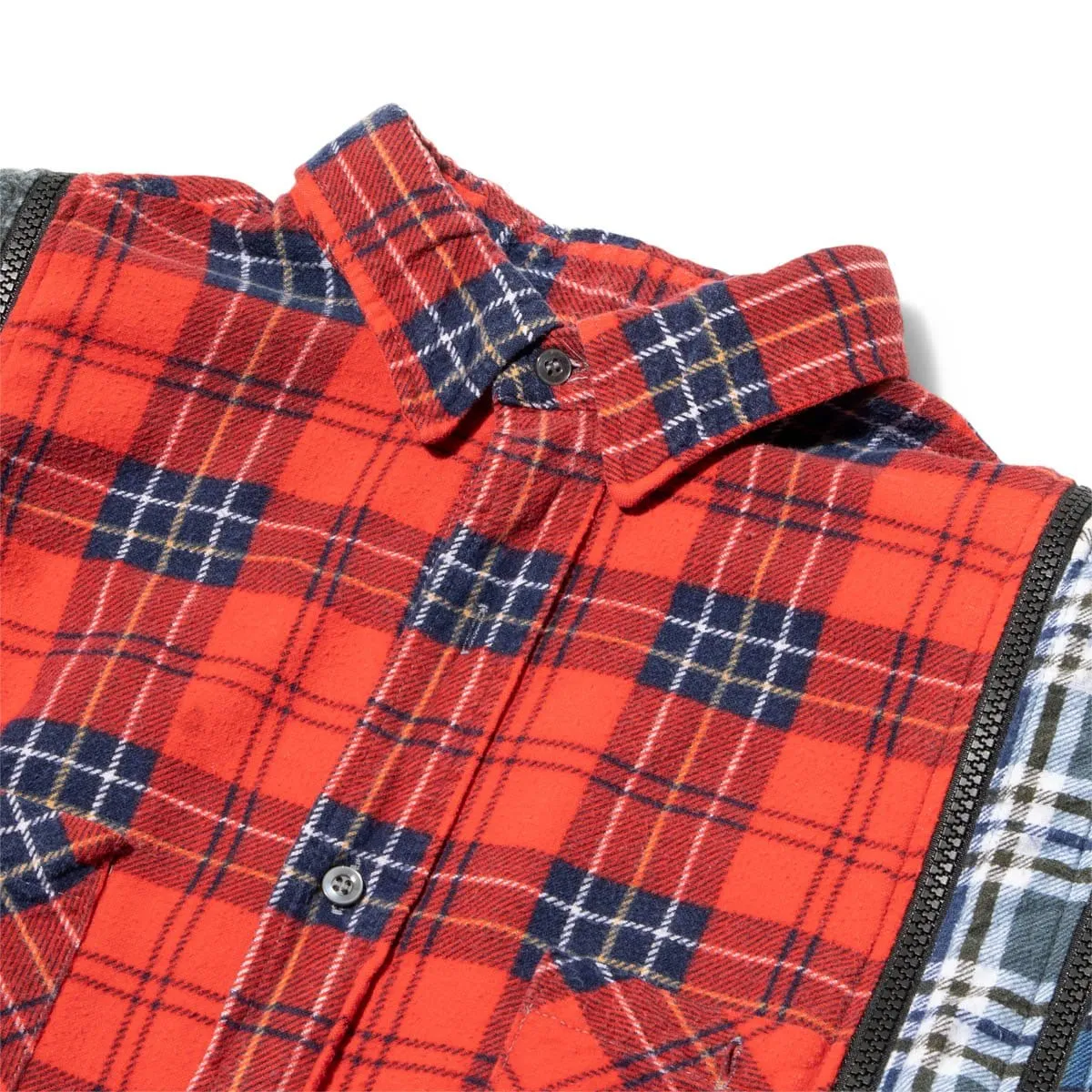 7 CUTS ZIPPED WIDE FLANNEL SHIRT SS21 9