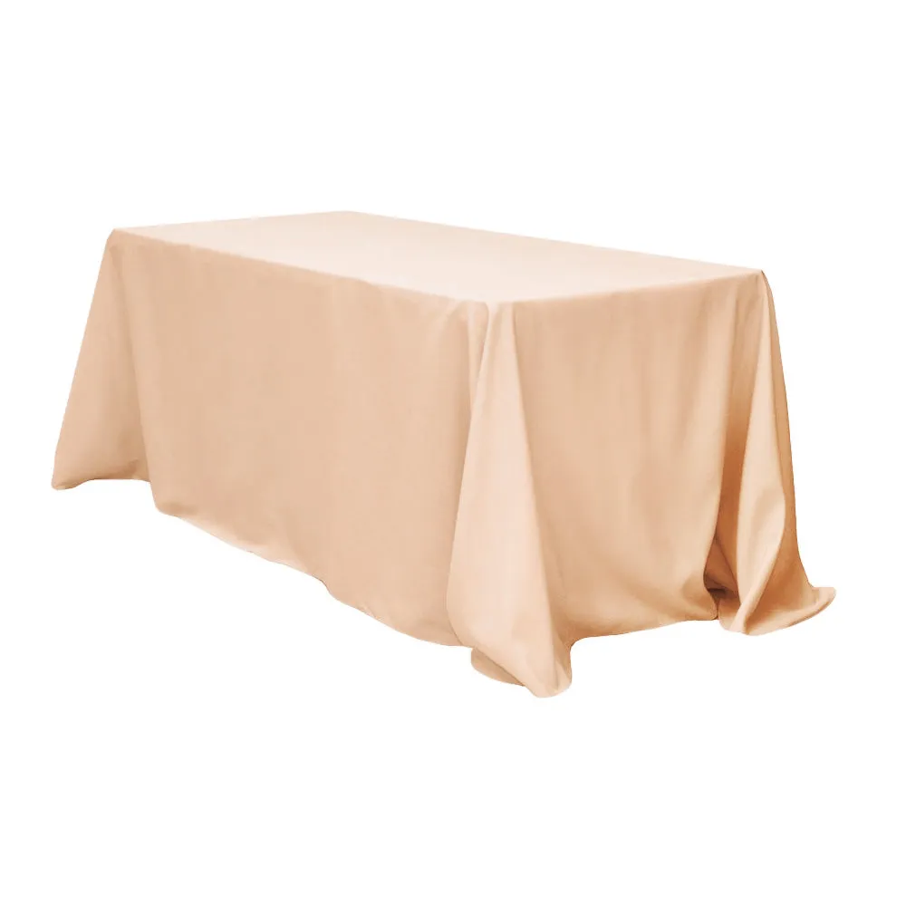 90"x156" Rectangular Oblong Polyester Tablecloth - Champagne