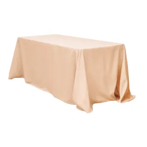 90"x156" Rectangular Oblong Polyester Tablecloth - Champagne