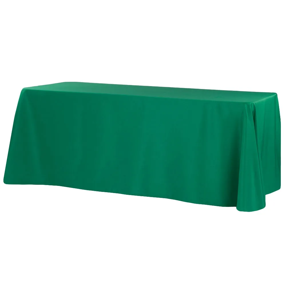 90"x156" Rectangular Oblong Polyester Tablecloth - Emerald Green