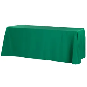 90"x156" Rectangular Oblong Polyester Tablecloth - Emerald Green