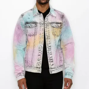 Airbrushed Denim Jacket - Multi