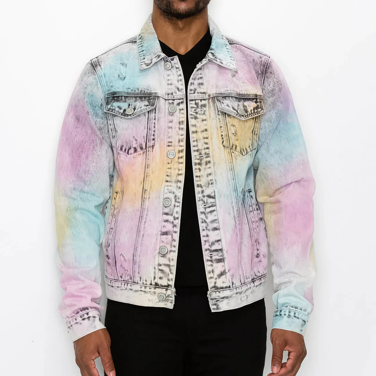 Airbrushed Denim Jacket - Multi