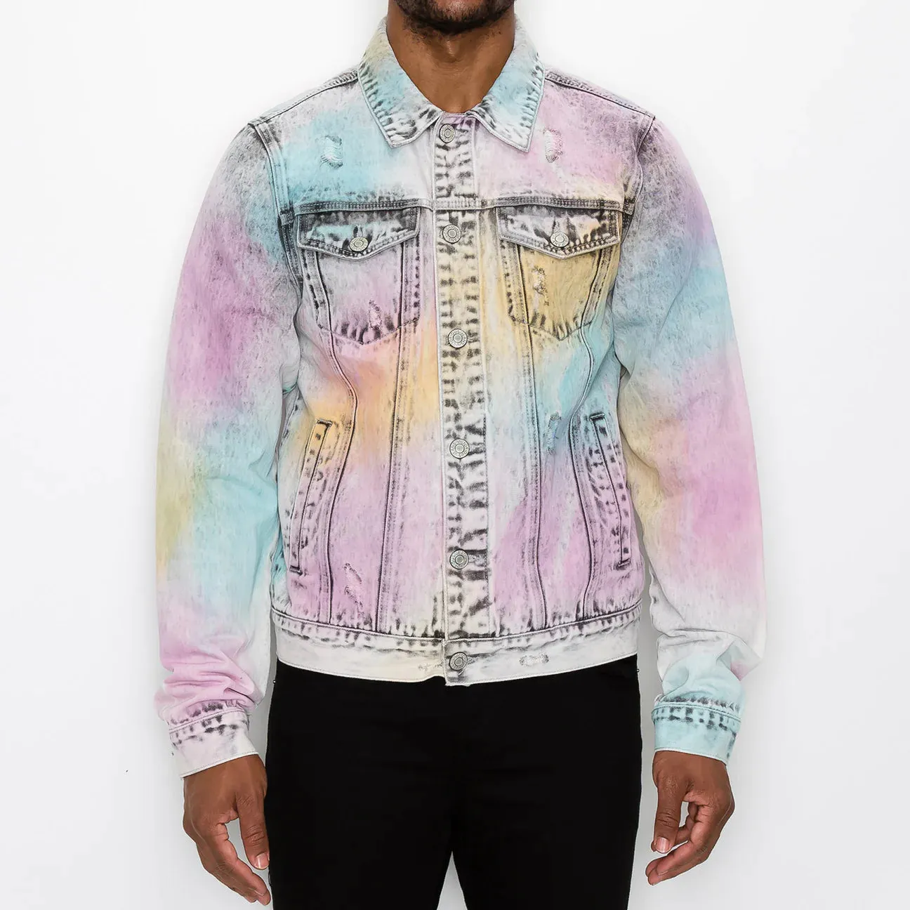 Airbrushed Denim Jacket - Multi
