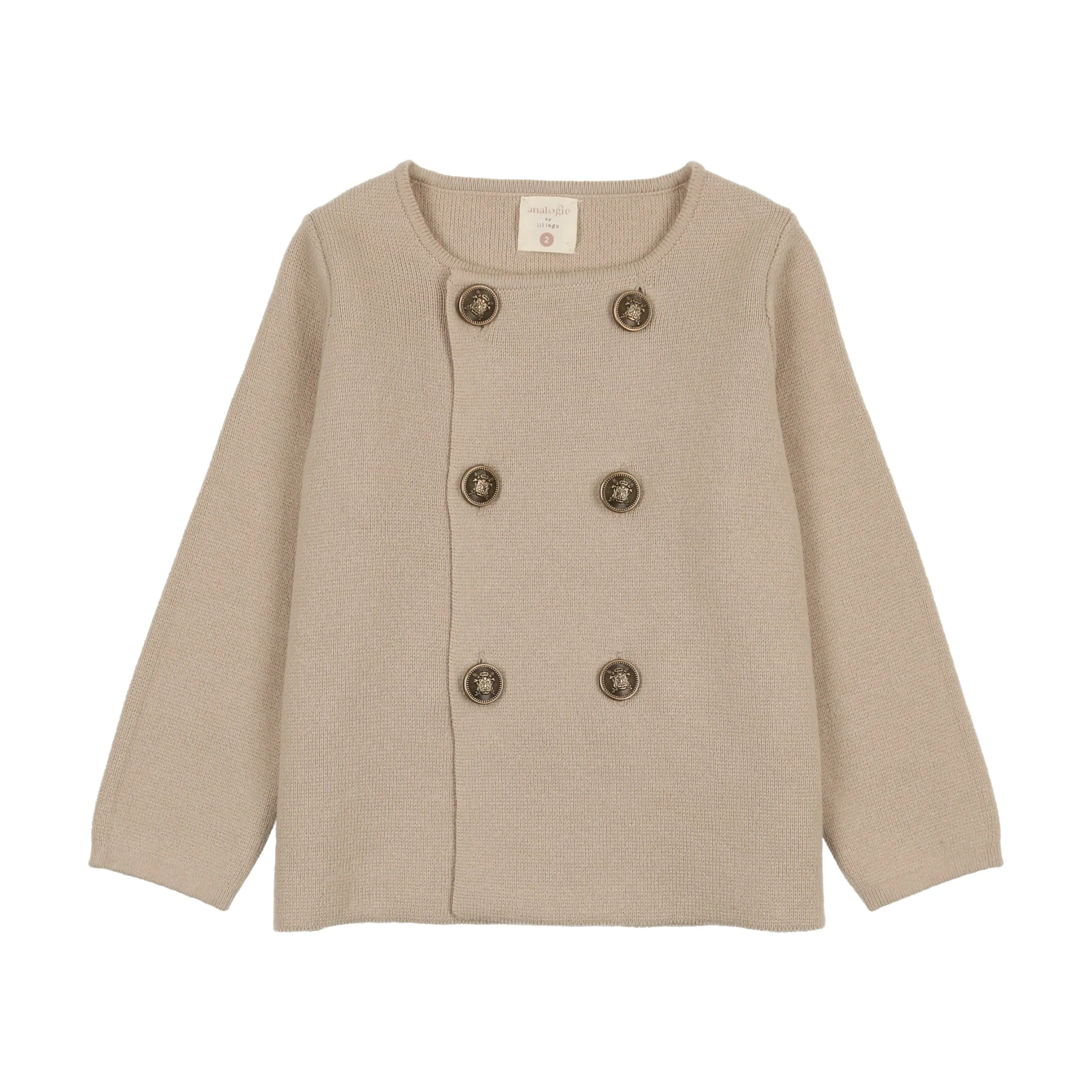 Analogie Knit Double Breasted Blazer - Taupe