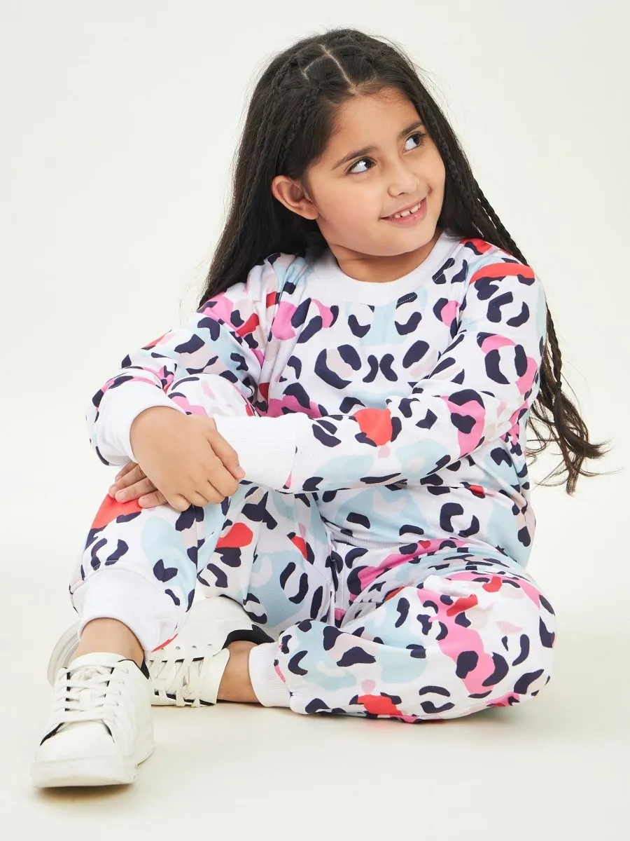 Animal Printed Fleece Tracksuits - Mini Marvels