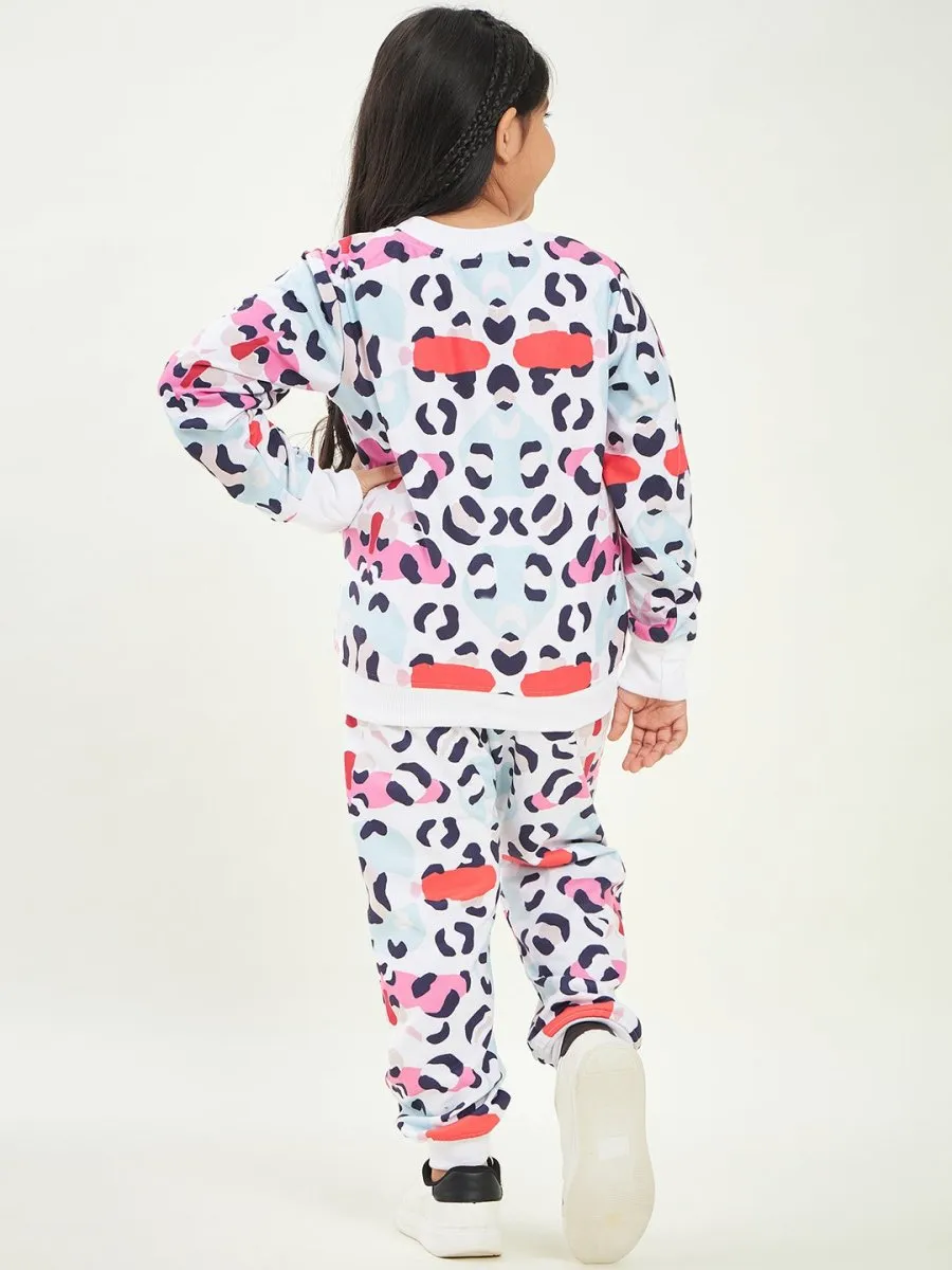 Animal Printed Fleece Tracksuits - Mini Marvels