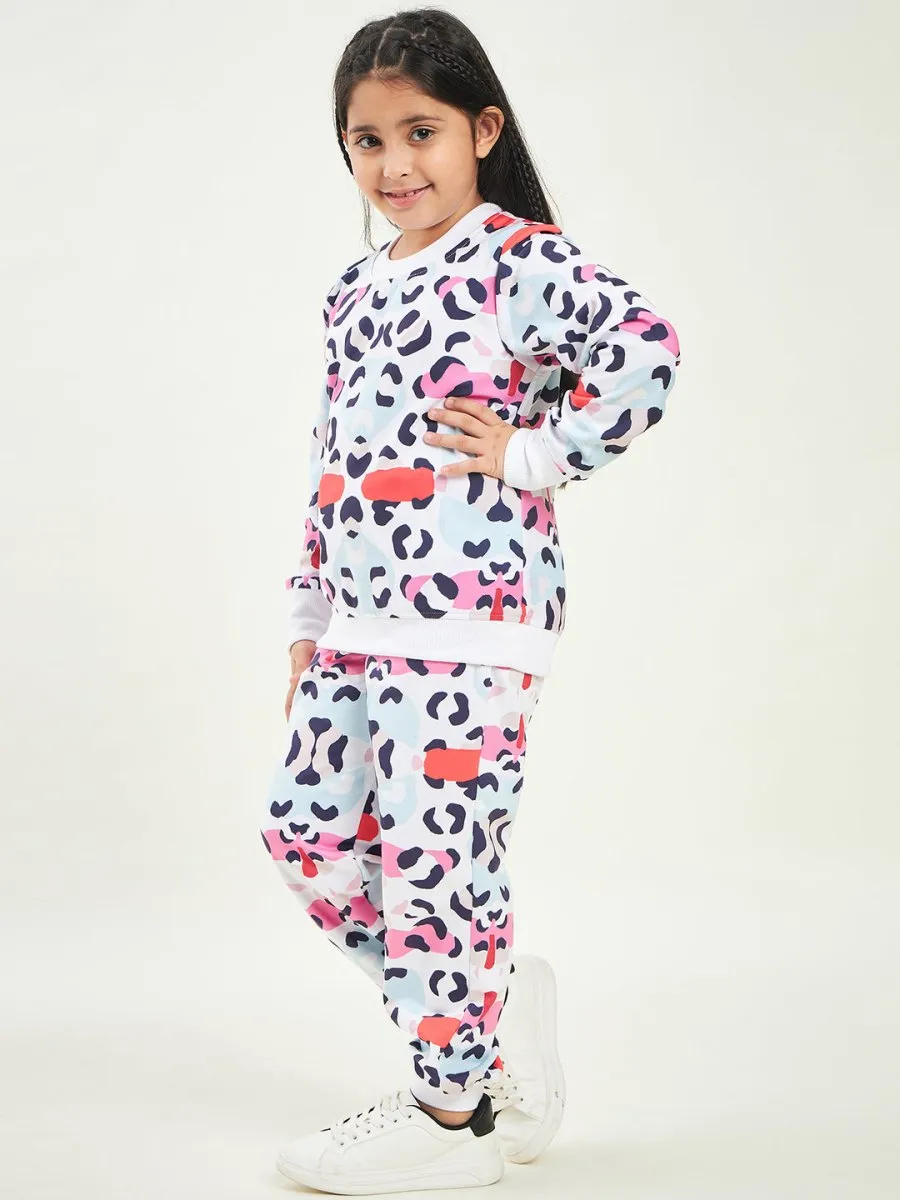 Animal Printed Fleece Tracksuits - Mini Marvels