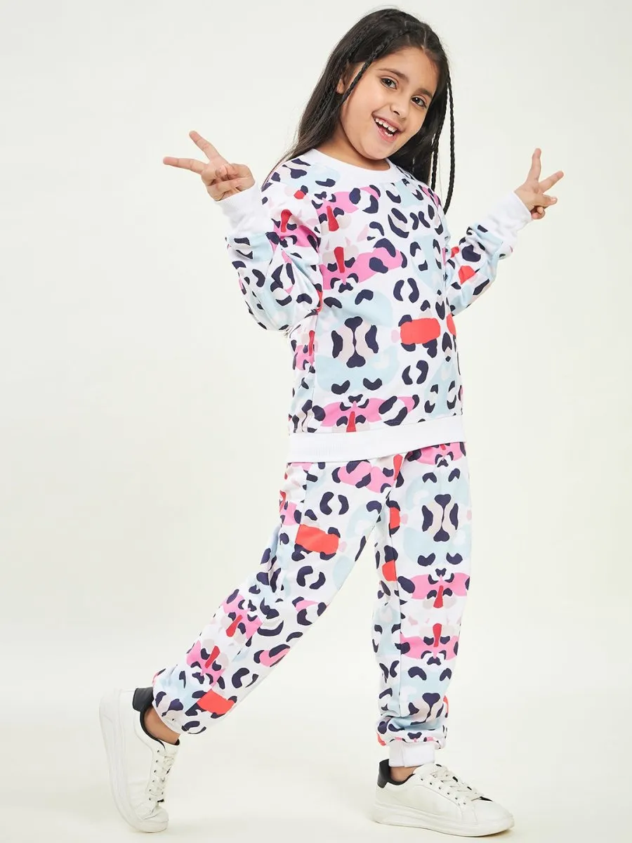 Animal Printed Fleece Tracksuits - Mini Marvels