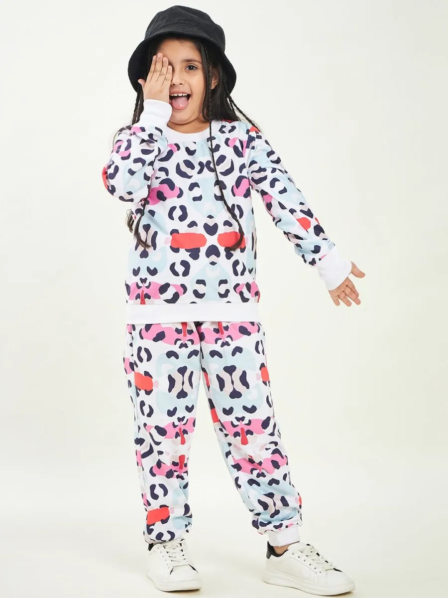 Animal Printed Fleece Tracksuits - Mini Marvels