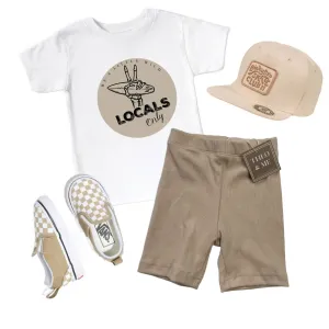 Baby & Toddler Ribbed Summer Biker Shorts - Tan