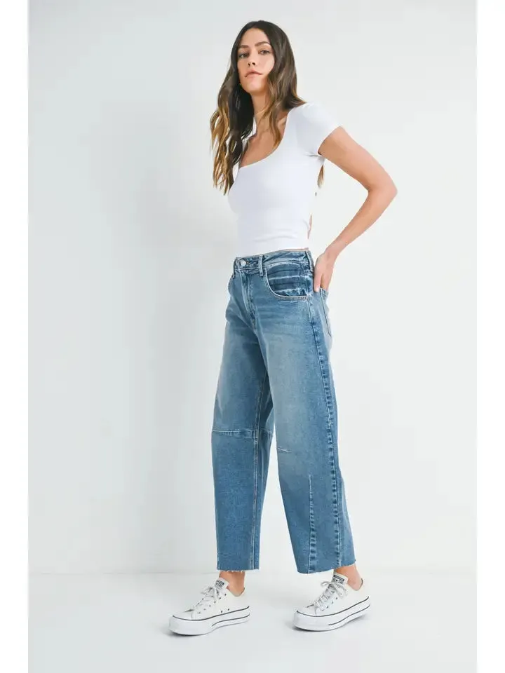 Barrel Jean with Seams by Just Black Denim