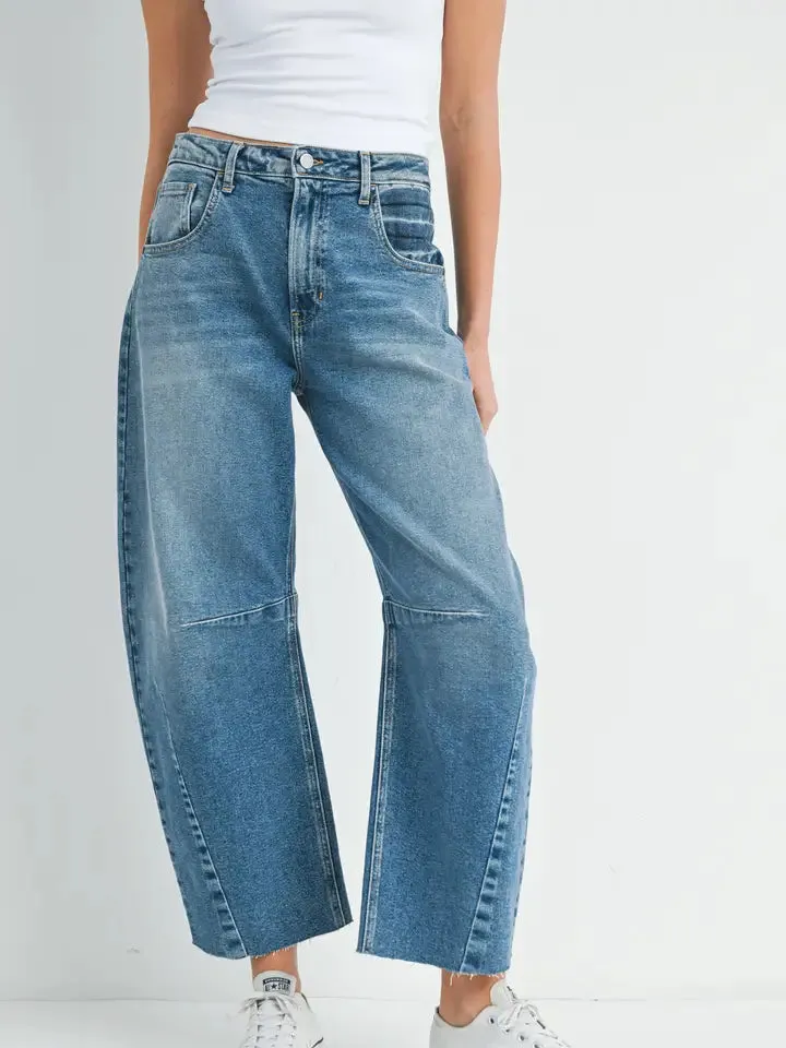 Barrel Jean with Seams by Just Black Denim