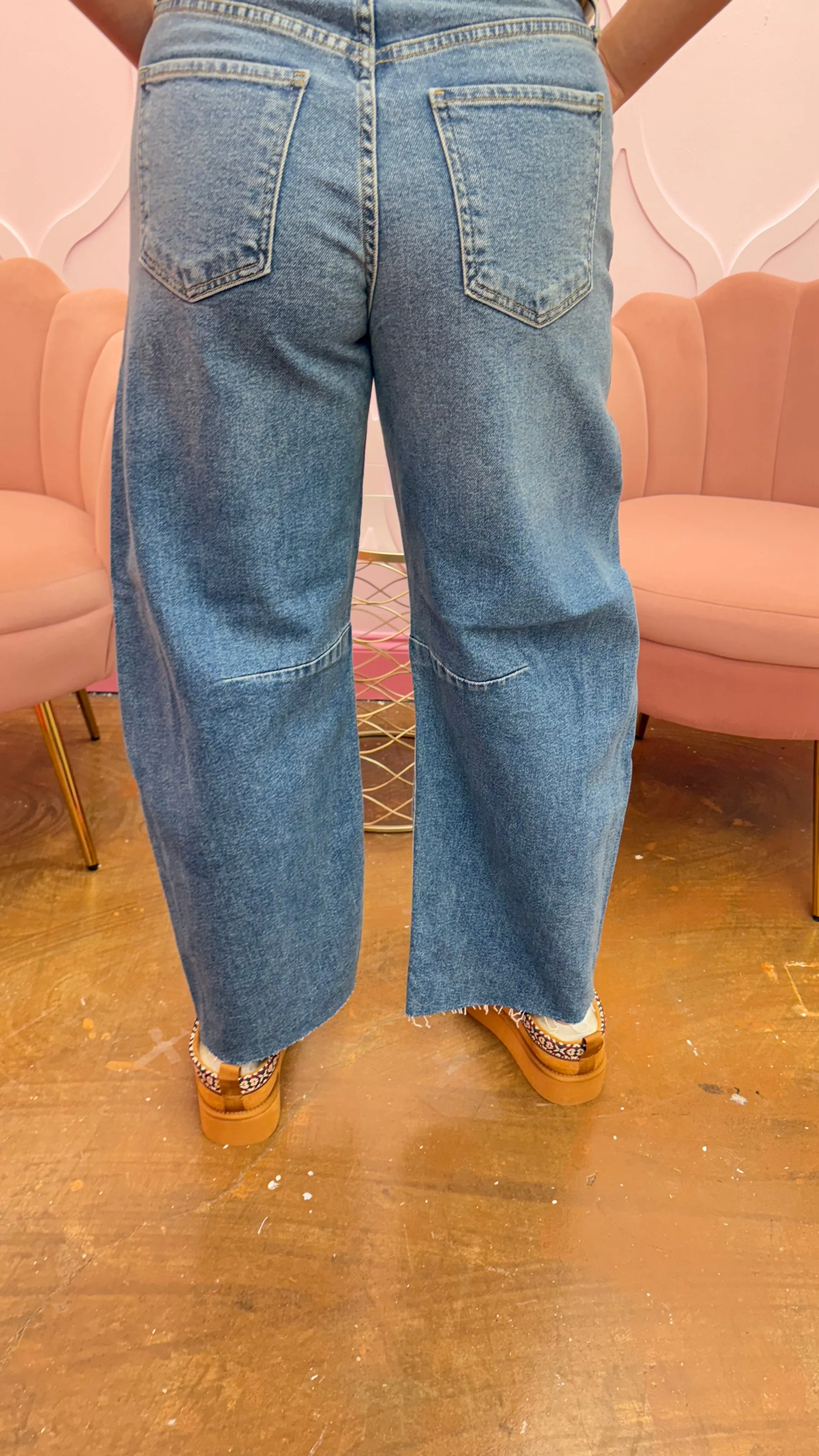 Barrel Jean with Seams by Just Black Denim