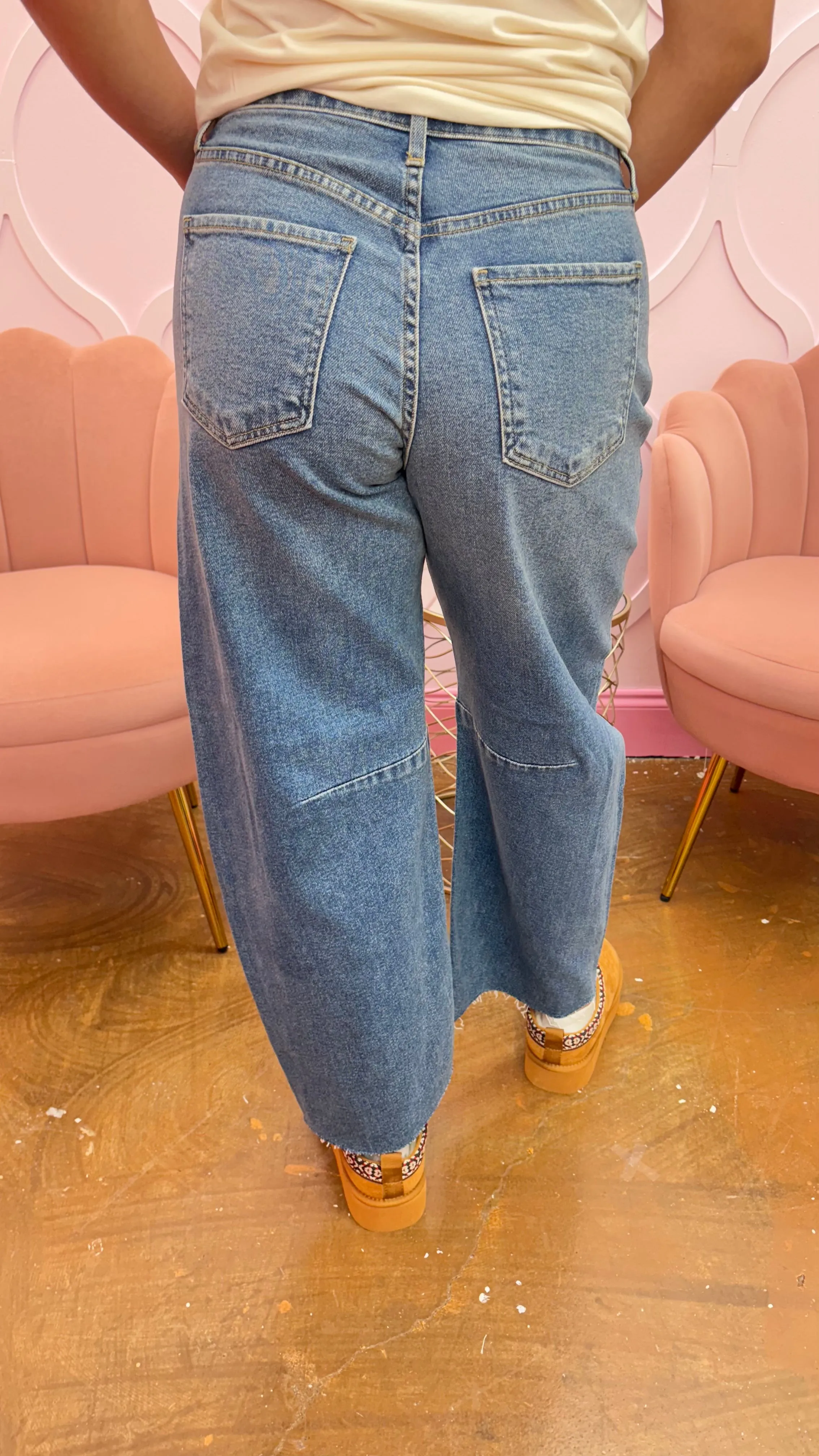 Barrel Jean with Seams by Just Black Denim