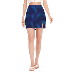 Blue Steel Side Split Hip Skirt up to 2XL (FWS)