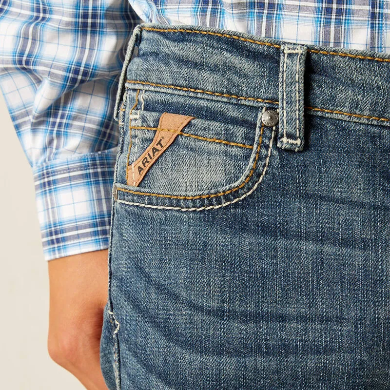 Boys Ariat 10048252 B4 Relaxed Sebastian Boot Cut Jean