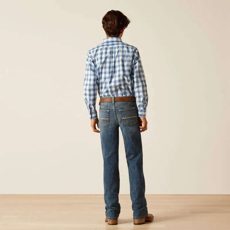 Boys Ariat 10048252 B4 Relaxed Sebastian Boot Cut Jean