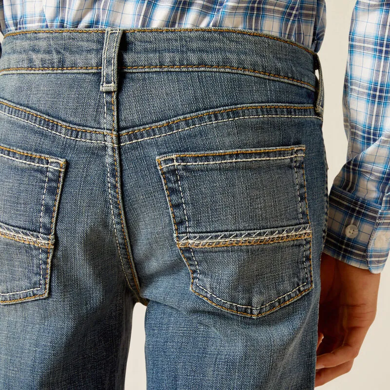 Boys Ariat 10048252 B4 Relaxed Sebastian Boot Cut Jean