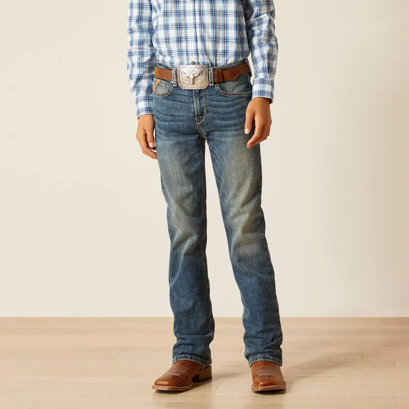 Boys Ariat 10048252 B4 Relaxed Sebastian Boot Cut Jean