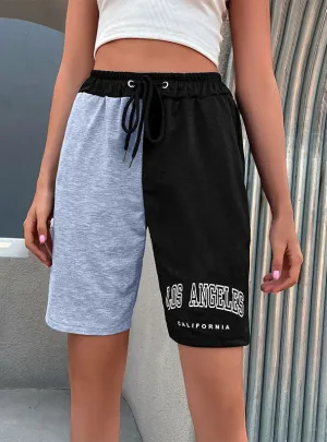 Elastic Drawstring Shorts Casual Sweatpants