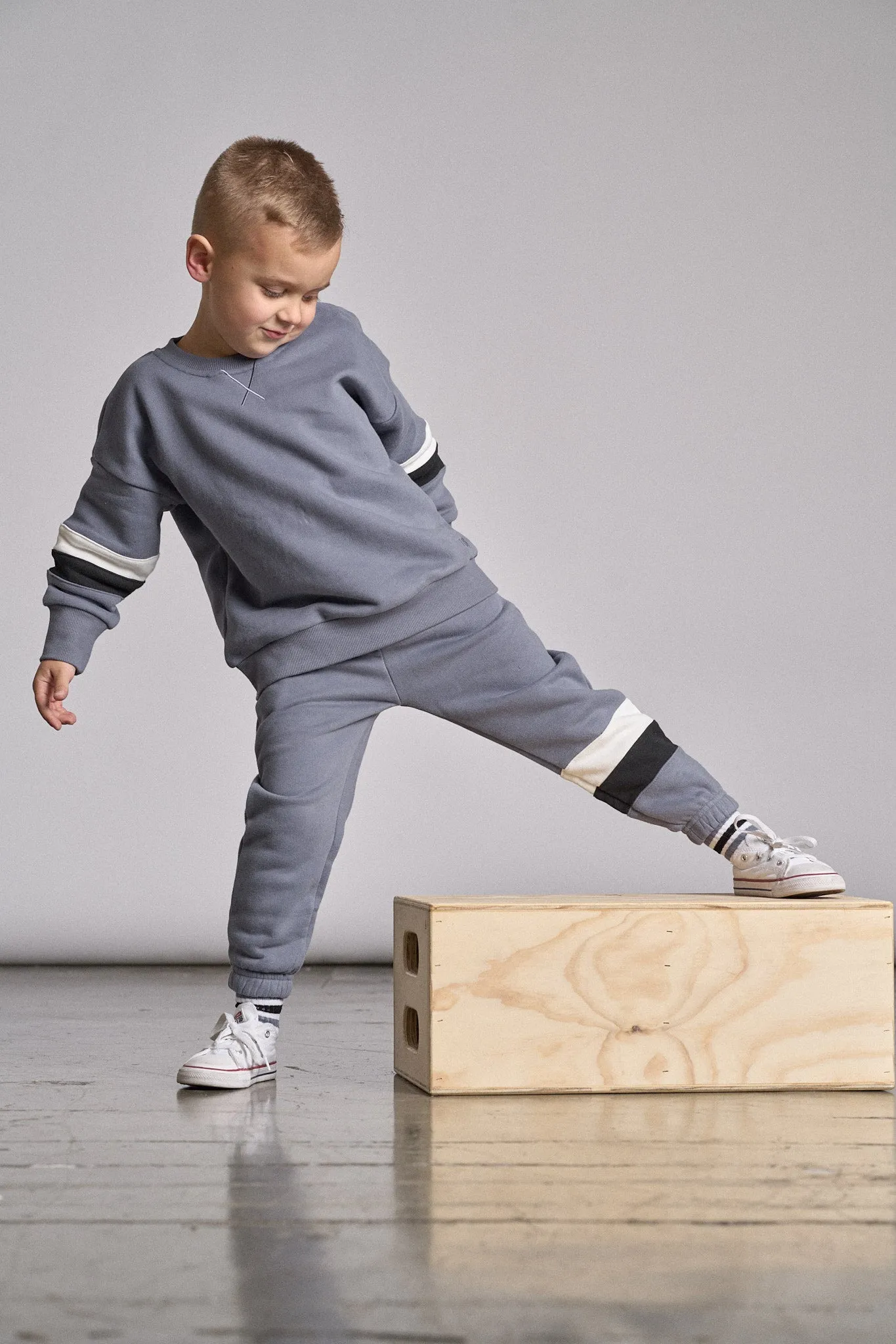 Elevated Stripe Sweatpant - Blue