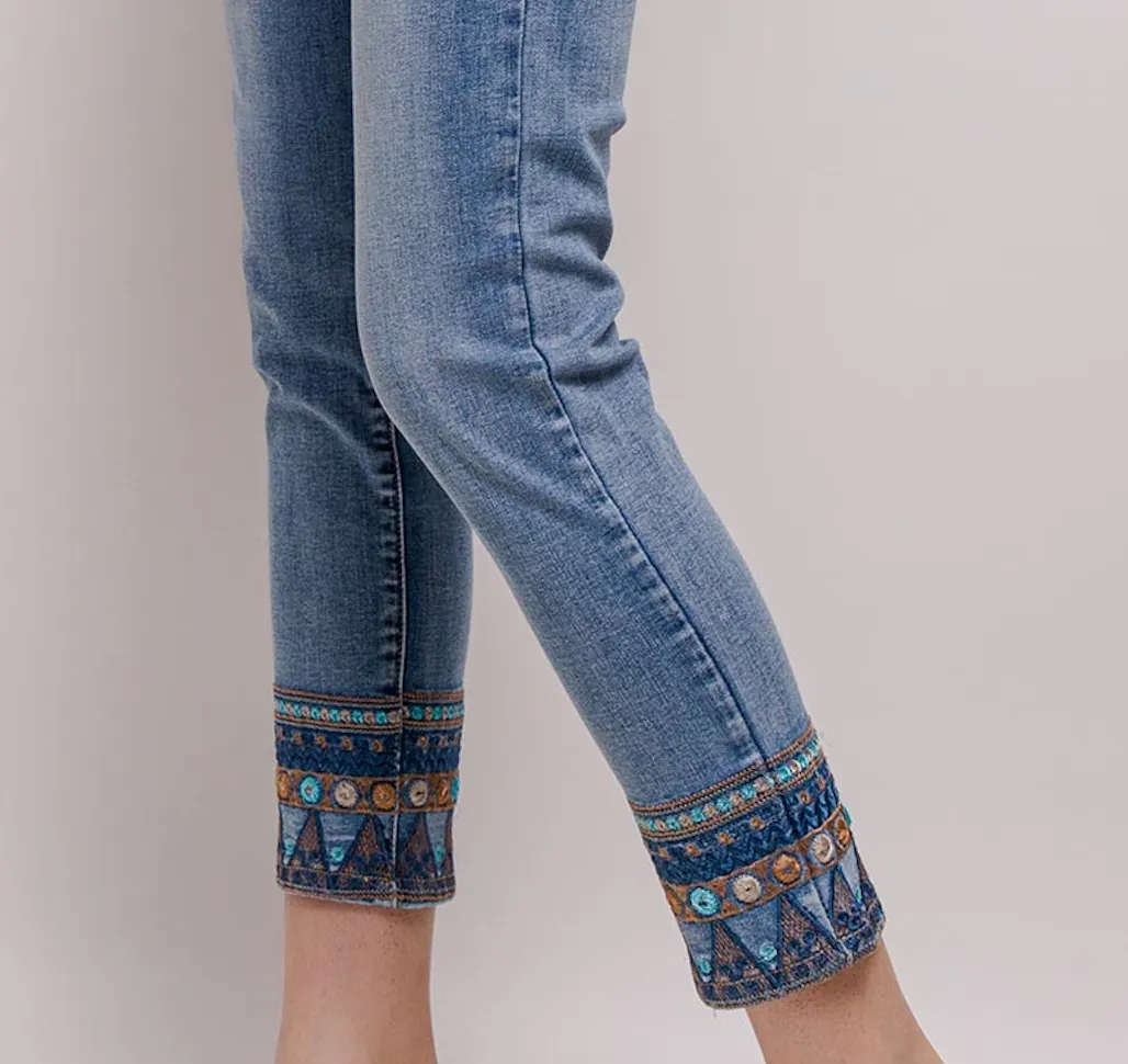 Embroidered jeans