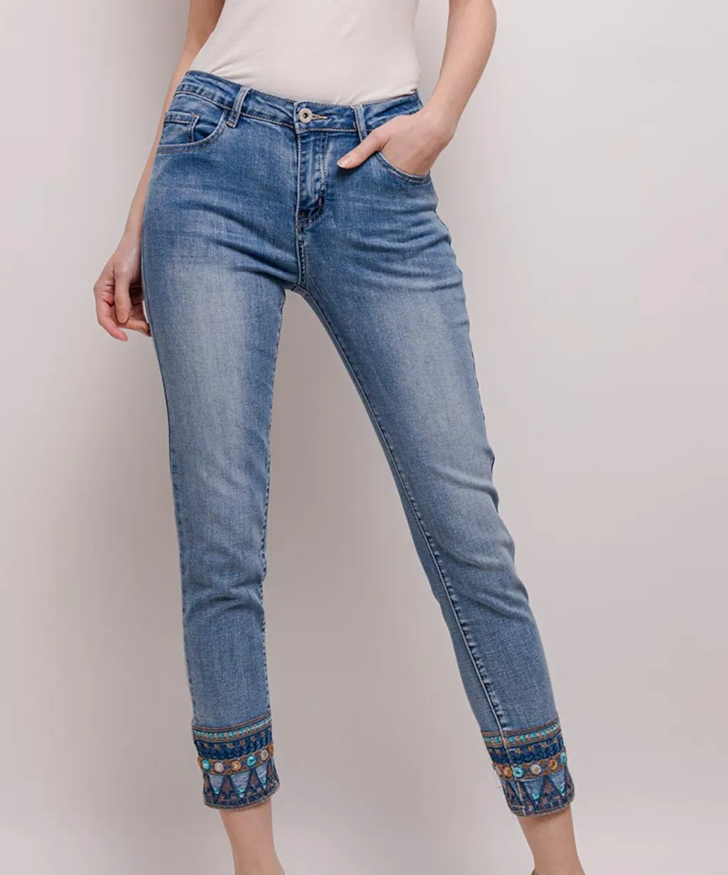 Embroidered jeans