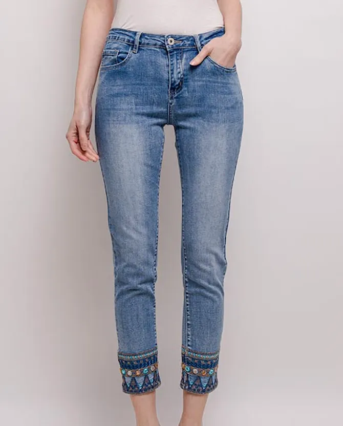 Embroidered jeans