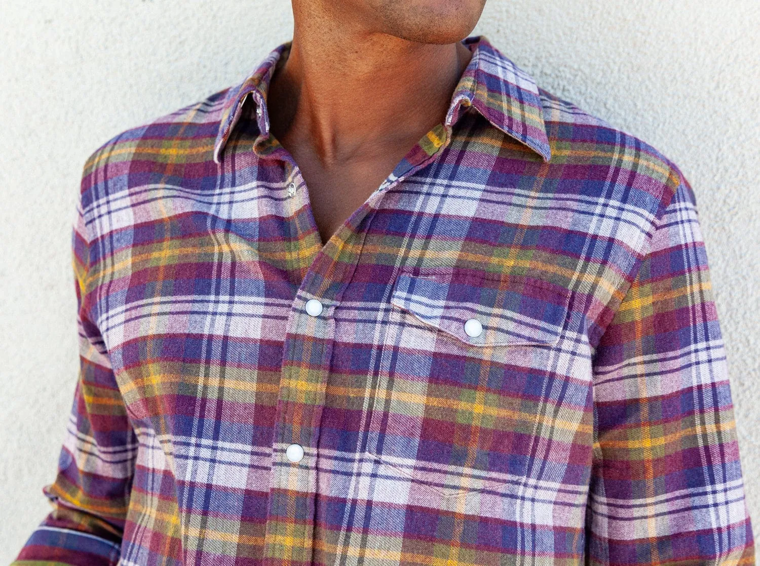 Flannel Pearl Snap - Apres Plaid - Wine
