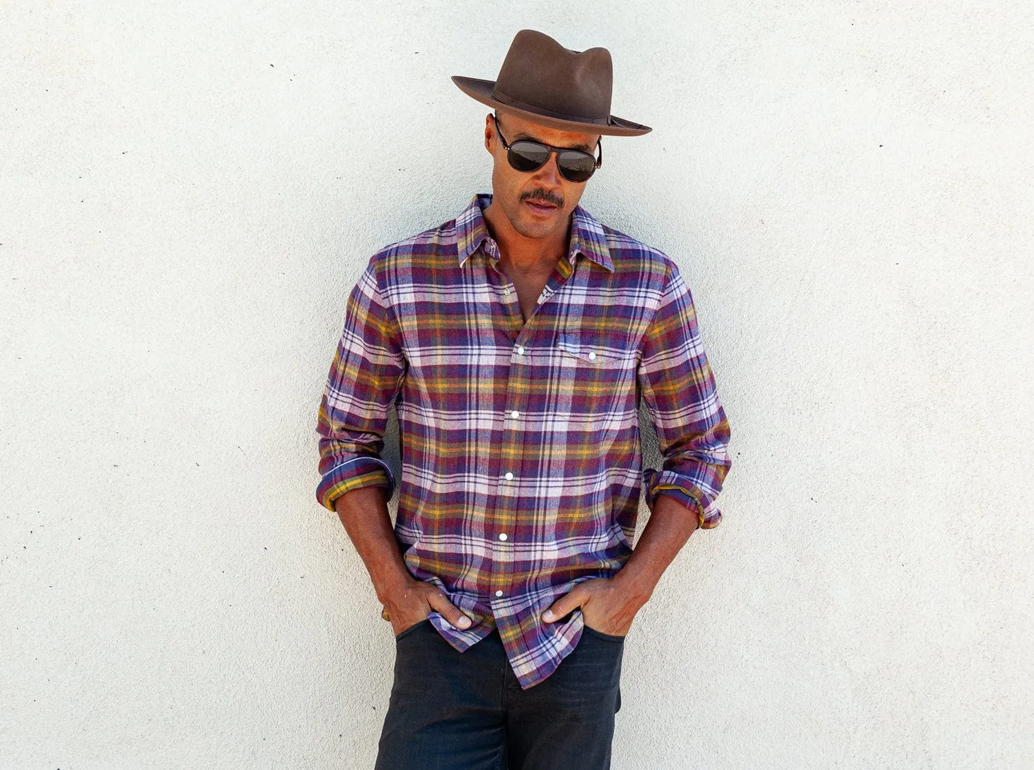 Flannel Pearl Snap - Apres Plaid - Wine