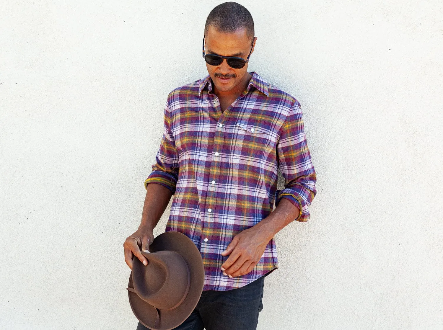 Flannel Pearl Snap - Apres Plaid - Wine