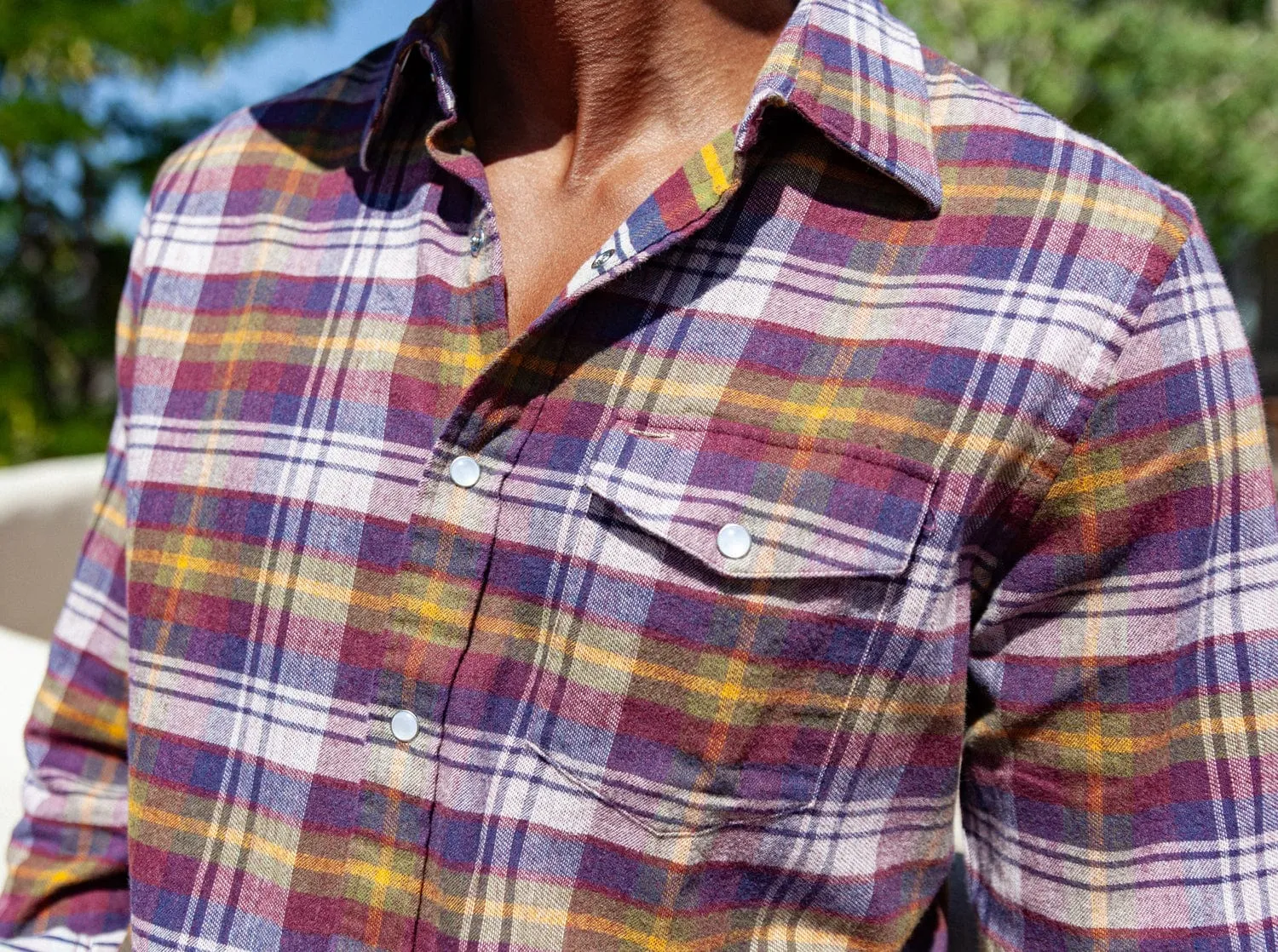 Flannel Pearl Snap - Apres Plaid - Wine