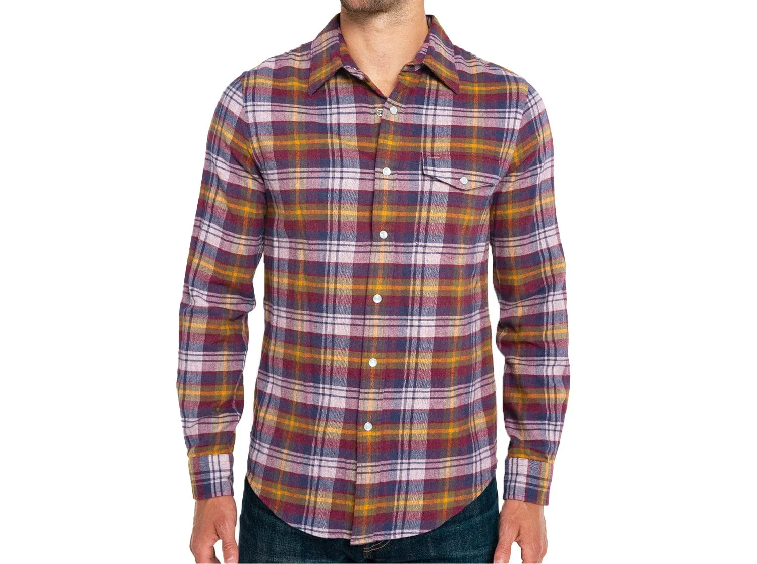 Flannel Pearl Snap - Apres Plaid - Wine