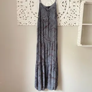 Free Flow Brown & Blue Maxi Dress