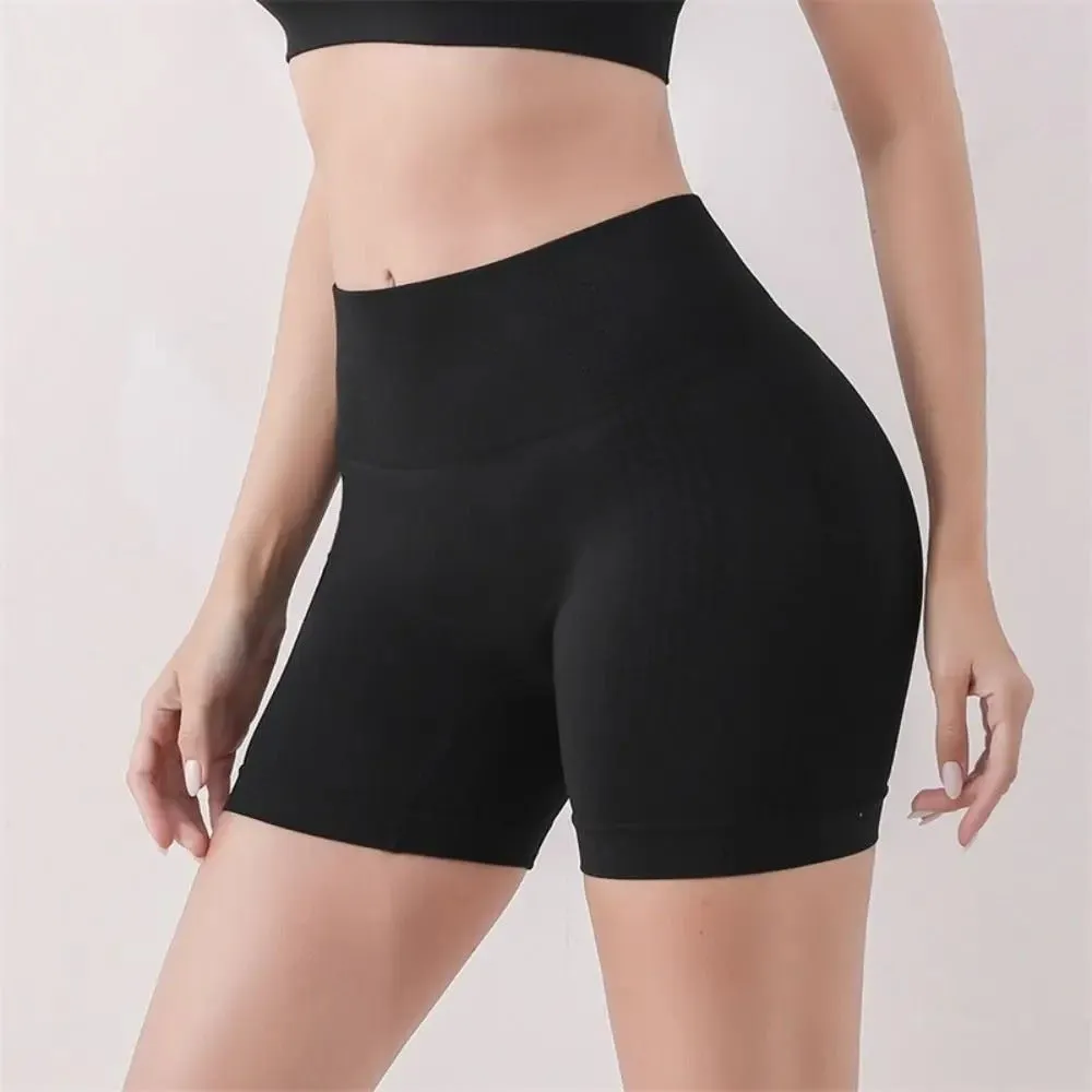 Ion Shaping Shorts - Seamless Biker Shorts Tummy Control Scrunch Butt Lifting Booty Workout Shorts