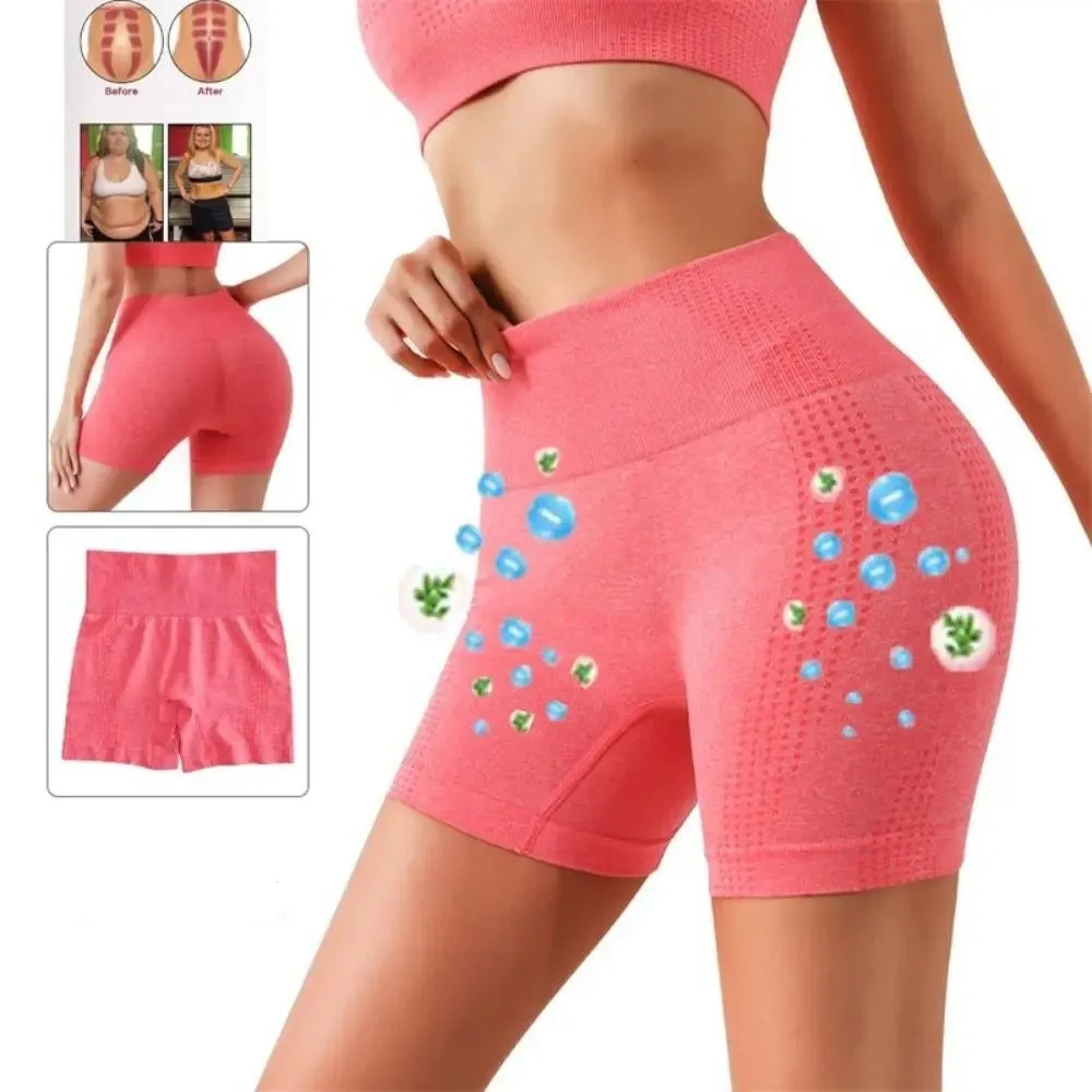Ion Shaping Shorts - Seamless Biker Shorts Tummy Control Scrunch Butt Lifting Booty Workout Shorts