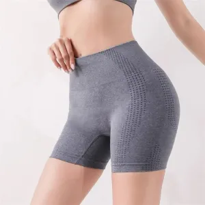 Ion Shaping Shorts - Seamless Biker Shorts Tummy Control Scrunch Butt Lifting Booty Workout Shorts
