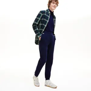 Lacoste Men'S Elasticized Waistband Piqué Fleece Sweatpants - Sinople
