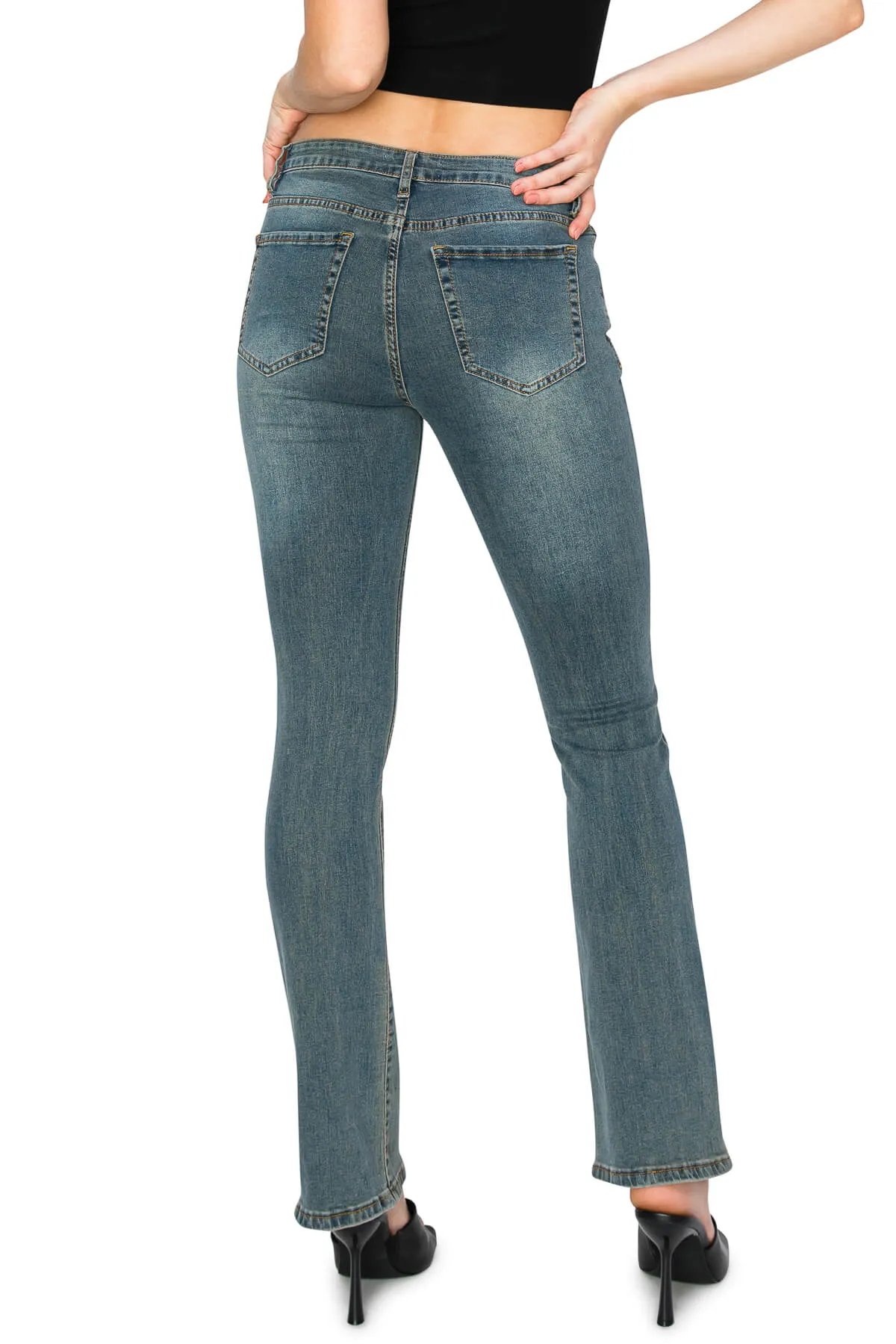 Low Rise Classic Bootcut Jeans - Tint