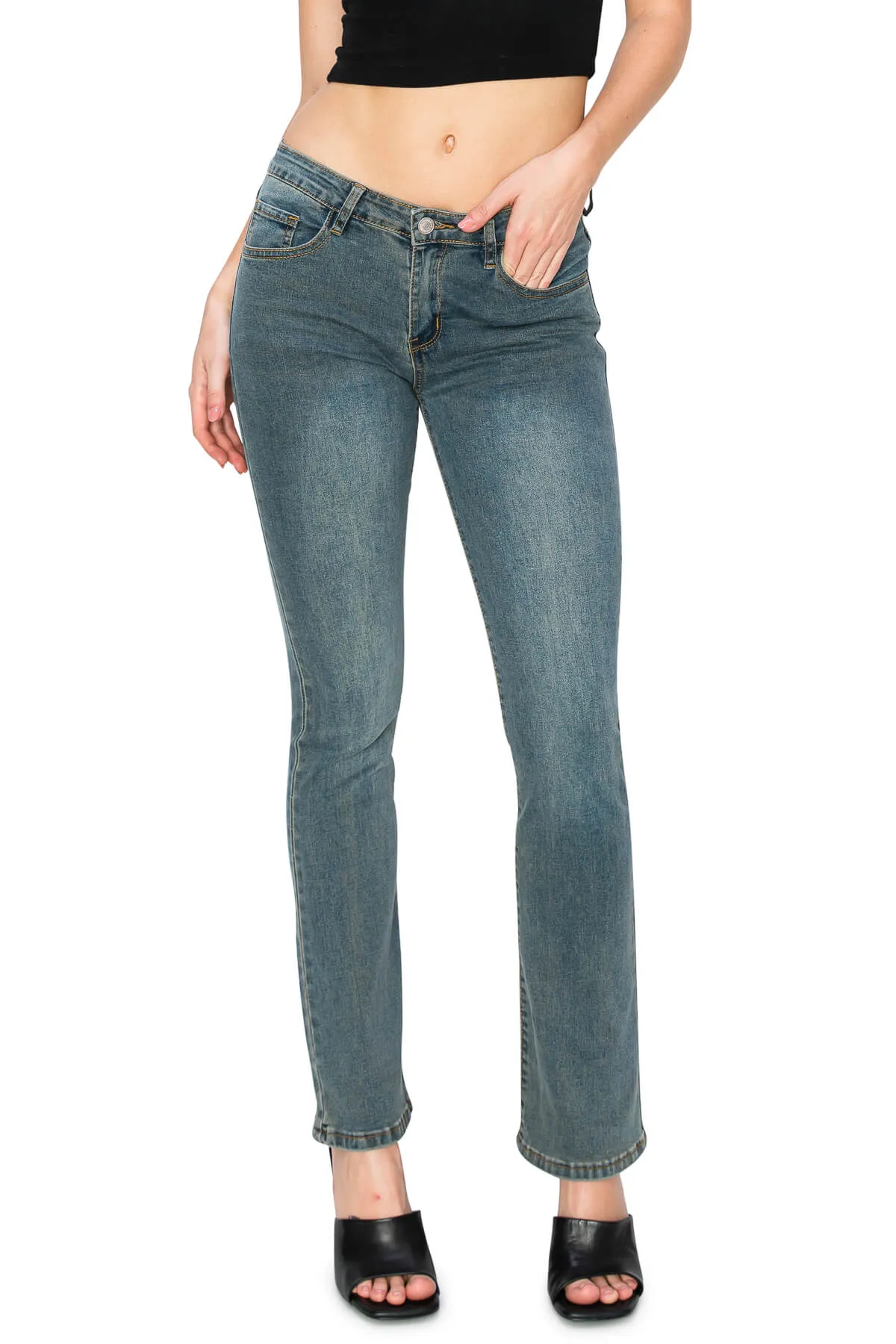 Low Rise Classic Bootcut Jeans - Tint