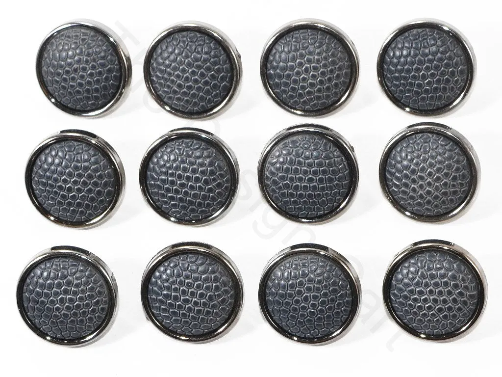 Matte Black Textured Coat Buttons