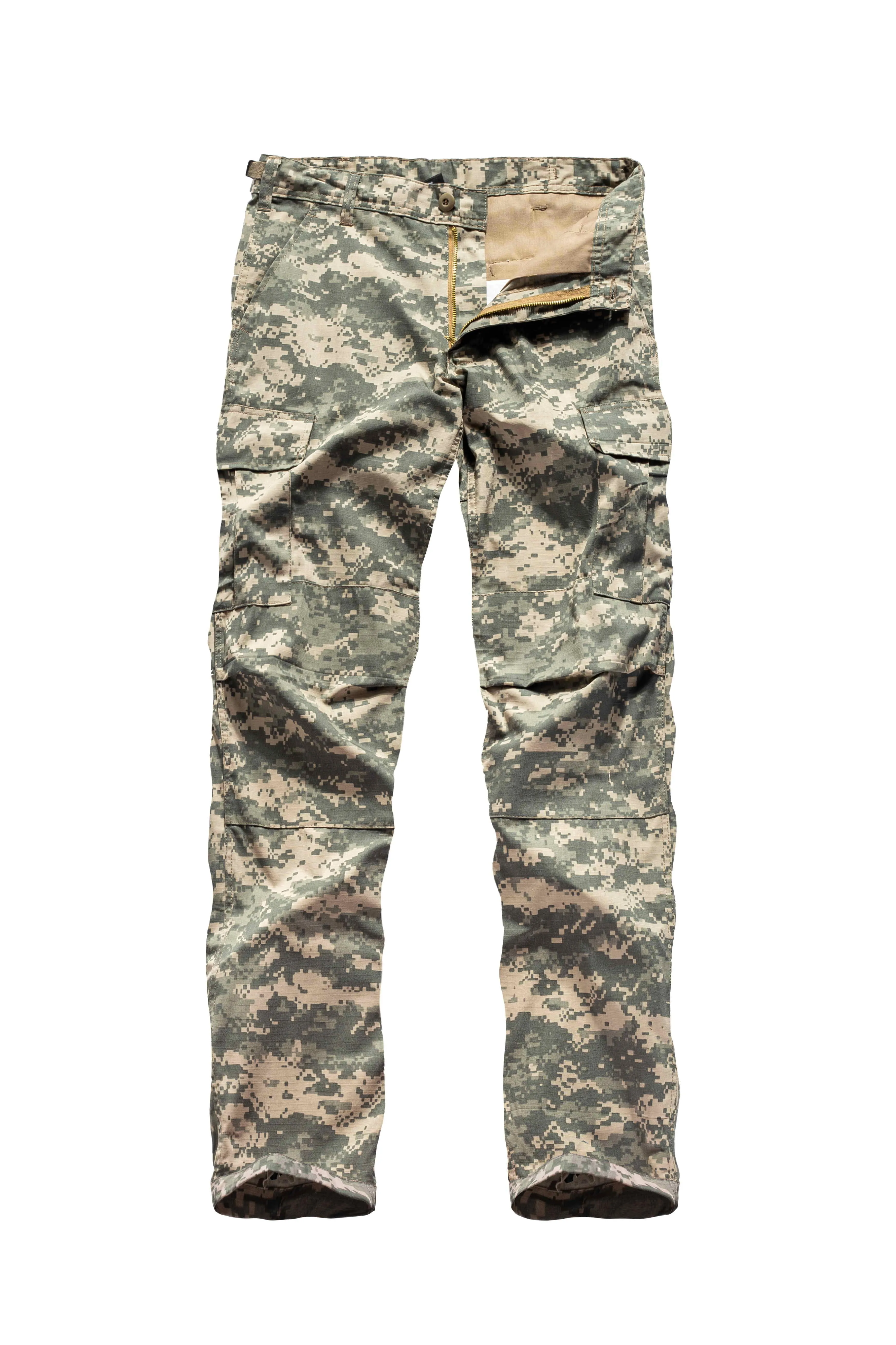 Mens Casual Multi-pocket Camouflage Cargo Pants Military Army Trousers BDU Pants Trousers with Zip Fly