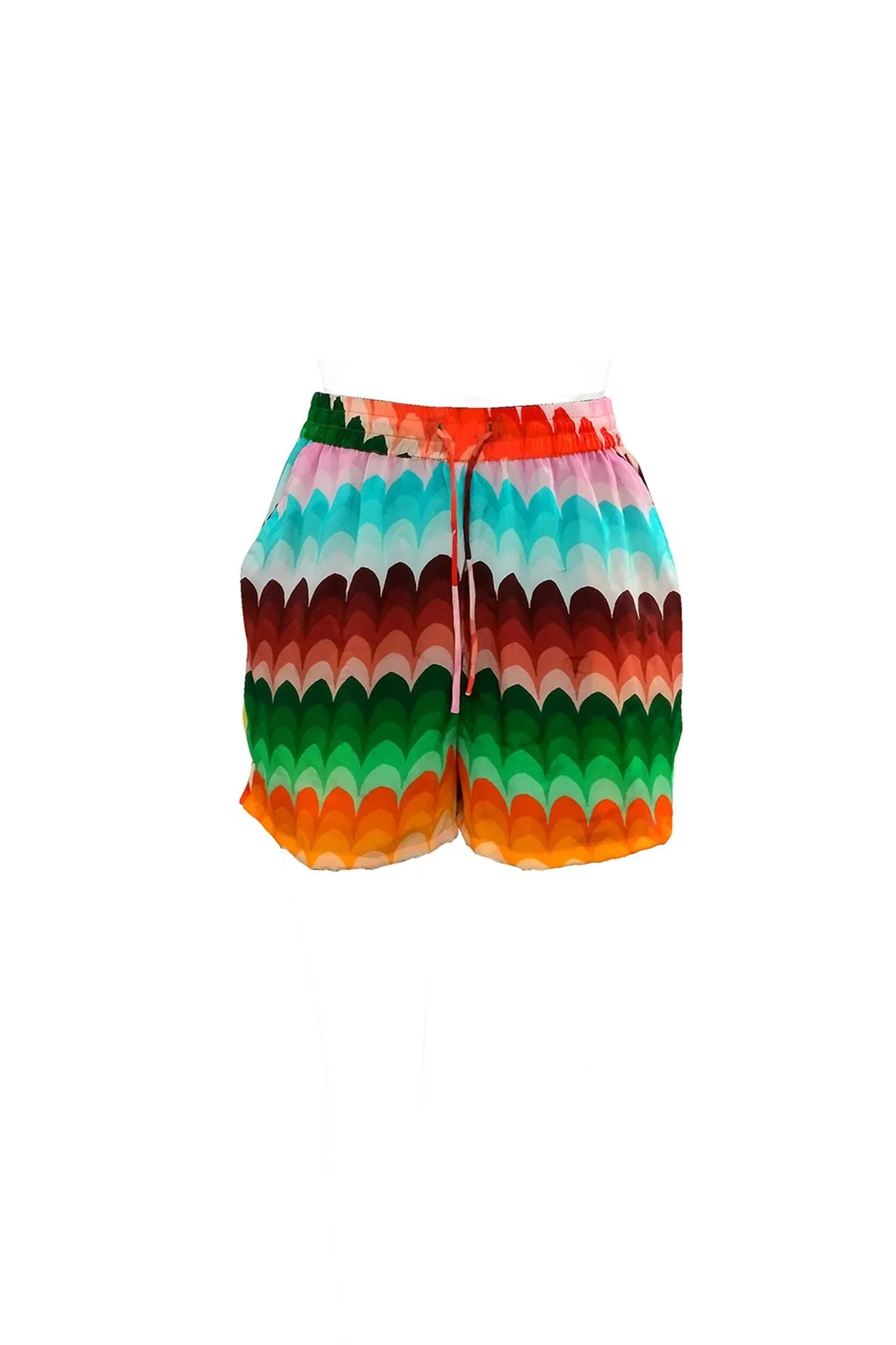 Multicolor High Waisted  Shorts