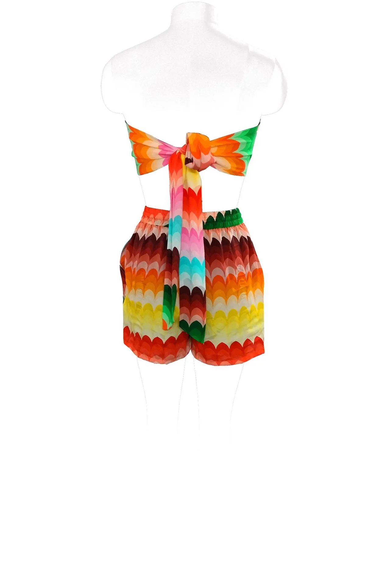 Multicolor High Waisted  Shorts