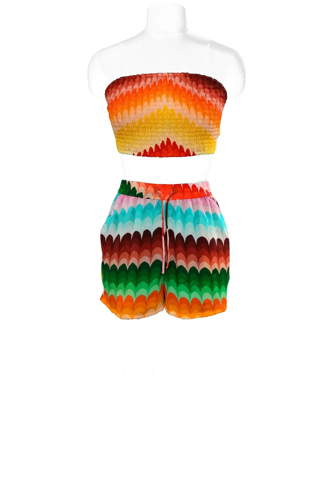 Multicolor High Waisted  Shorts