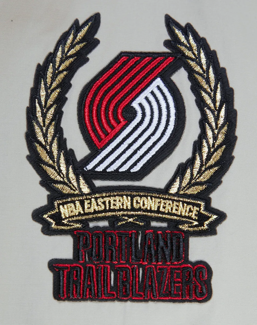 NBA PORTLAND TRAIL BLAZERS HYBRID MEN'S WOVEN FZ PO HOODIE (KHAKI)