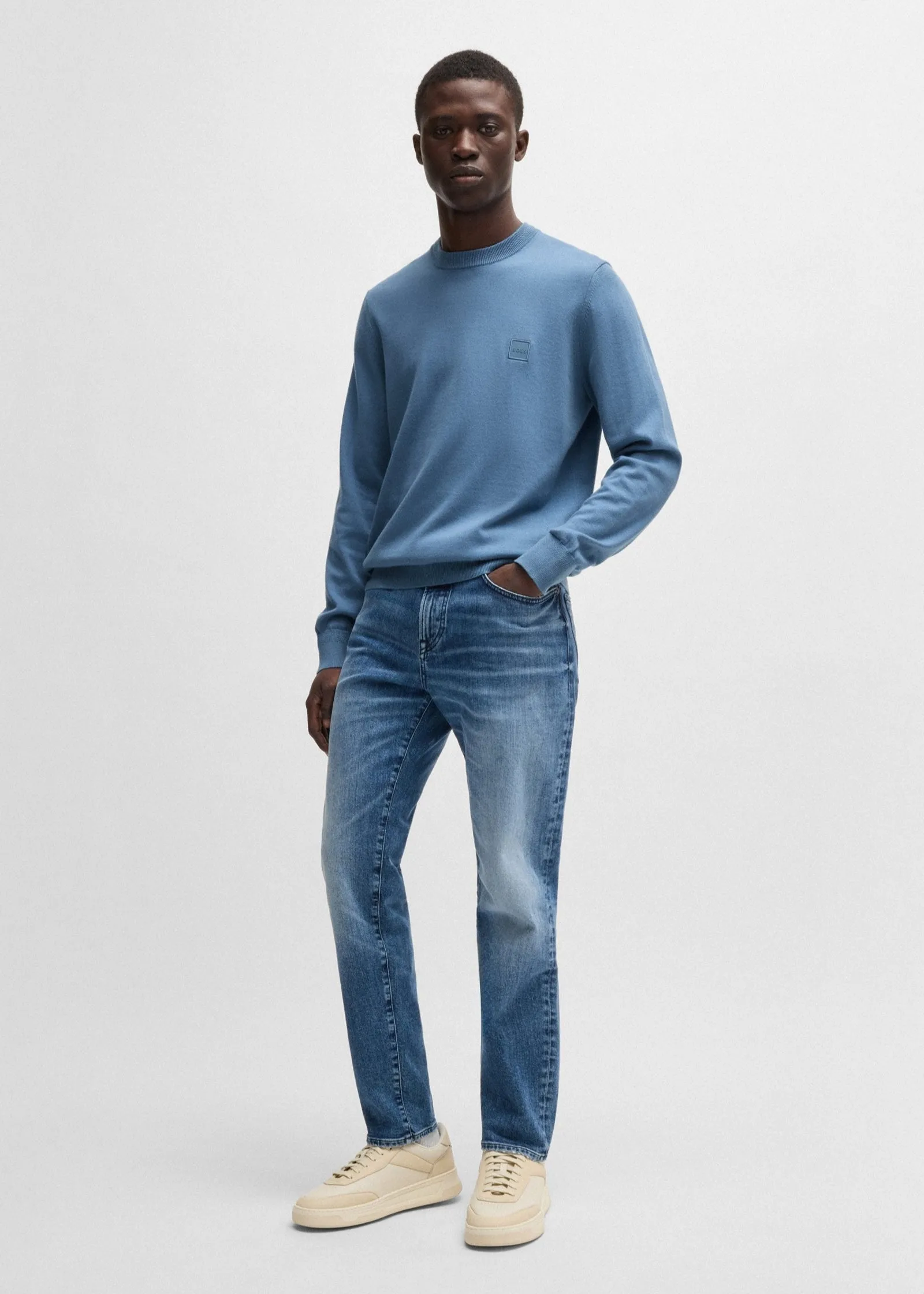 Pull BOSS bleu en cachemire