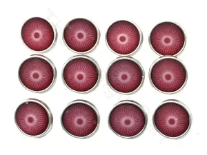 Red Matte Circle Coat Buttons